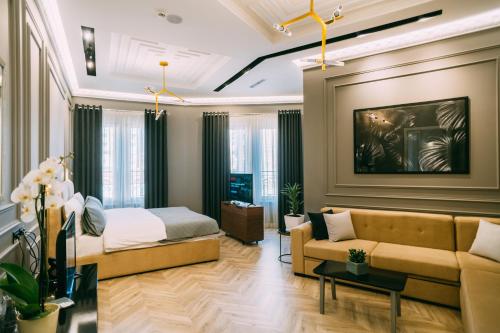 Postel nebo postele na pokoji v ubytování Hotel Stela Center