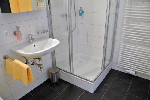 Koupelna v ubytování Frühstückspension Paradiesgartl