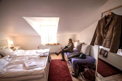 Postel nebo postele na pokoji v ubytování The Lodge