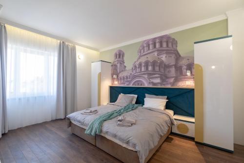 Легло или легла в стая в Vitosha Boulevard Three Bedroom Two Bathroom Lux Suite