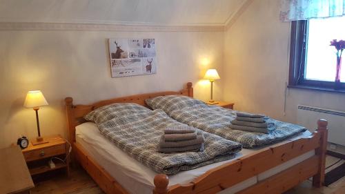 Cama ou camas em um quarto em Villa Mia