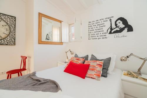 Postelja oz. postelje v sobi nastanitve Fernando Pessoa Apartments