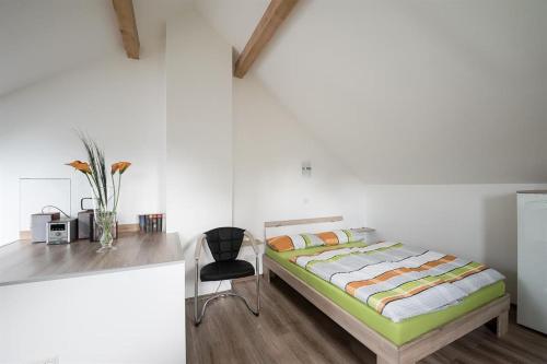 Katil atau katil-katil dalam bilik di Ferienwohnung Moni