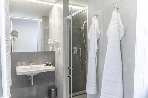 Koupelna v ubytování Hotel D1