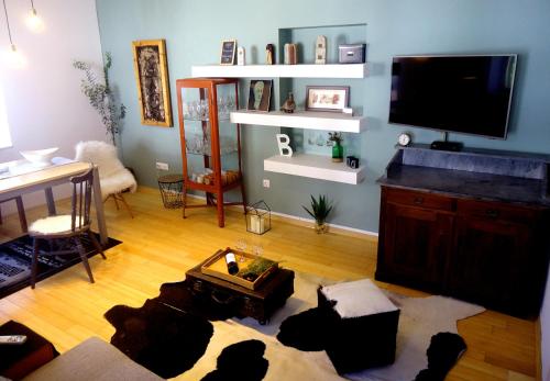 TV a/nebo společenská místnost v ubytování Apartman for 4 - Lovreta