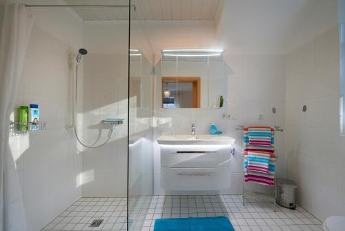 Ένα μπάνιο στο Ferienwohnung am Benther Berg