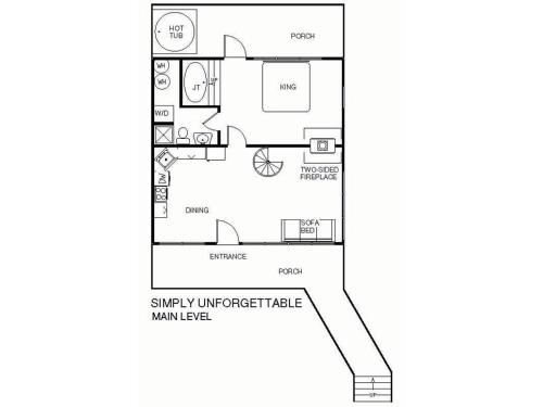 a floor plan of an apartment at Simply Unforgettable in Gatlinburg