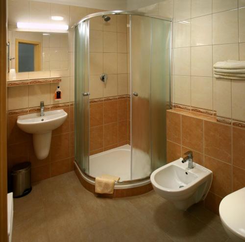 Koupelna v ubytování Hotel Resort Stein