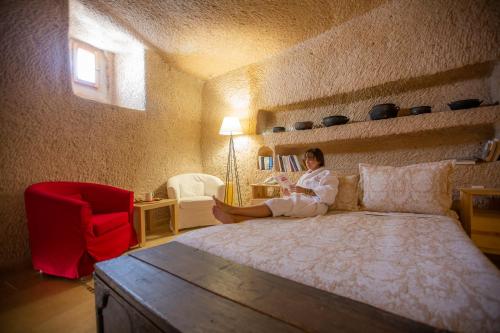Kistar Cave Hotelにあるベッド