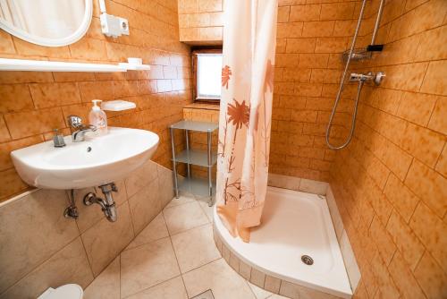 Phòng tắm tại Farm Stay Žagar