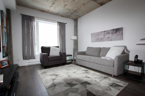 Χώρος καθιστικού στο Condo "Imagine" - stationnement privé inclus