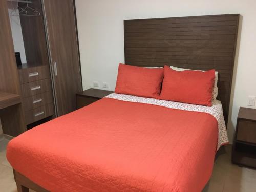 Cama o camas de una habitación en Tulum Prana