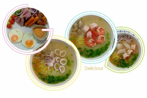 Lawana Escape في بران بوري: ثلاثة أطباق من الحساء مع بيضة وخضروات