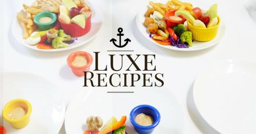 two plates of food with the words live recipes at Sea Princess B&B in Fengbin