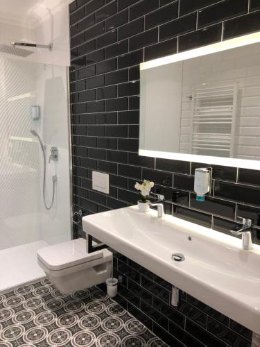 Ένα μπάνιο στο Reichel-Appartements