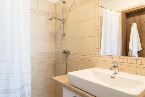 Koupelna v ubytování RÁBA Apartman