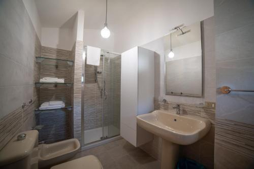 Koupelna v ubytování b&b Oikos