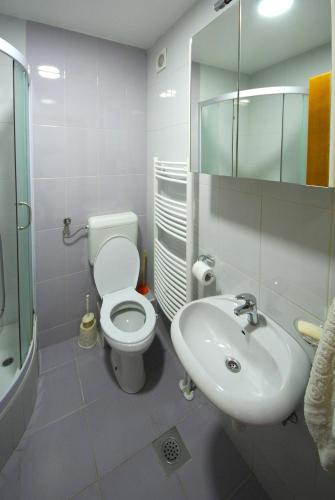 łazienka z toaletą i umywalką w obiekcie Good Host w mieście Banja Luka