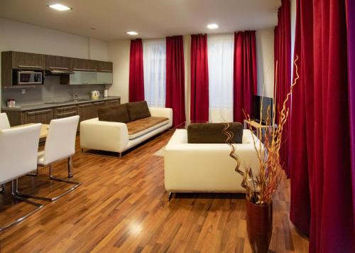 Η κουζίνα ή μικρή κουζίνα στο Residence U Černé Věže České Budějovice