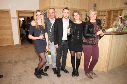 a group of people posing for a picture at Albergo Aurora in Vignola