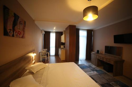 TV a/nebo společenská místnost v ubytování Hotel Soft