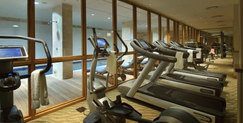 a row of exercise bikes in a gym at Taj Cape Town in Cape Town