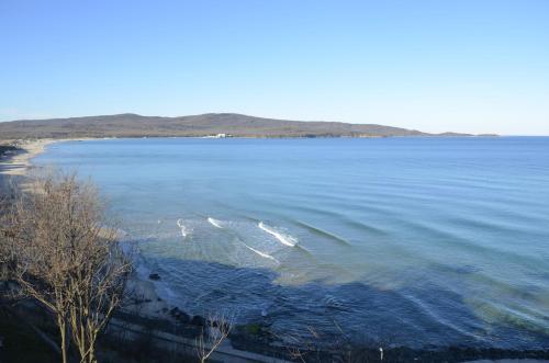 a view of a large body of water at Ashram Hotel in Primorsko