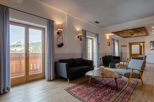 Posezení v ubytování Hotel San Carlo, tra Bormio e Livigno