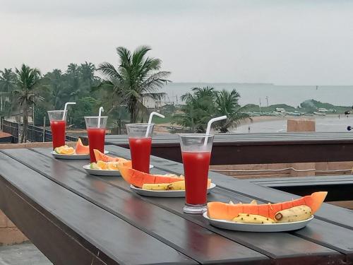 خيارات الإفطار المتوفرة للضيوف في Green Ayurvedic Beach Resort