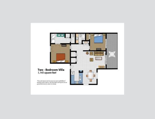 a floor plan of the berkeley villa at Legacy Vacation Resorts - Palm Coast in Palm Coast