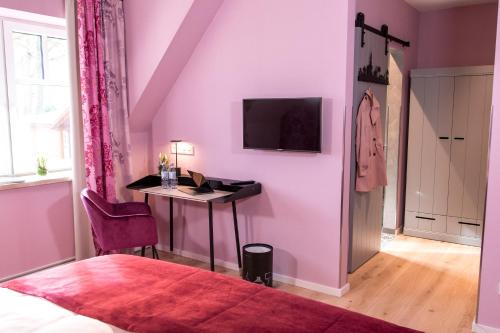 Visbeker Deern Hotel Garniにあるベッド