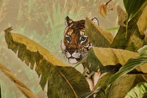 a painting of a tiger in a tree at Leuhusen Collection Vienna, Wien in Vienna