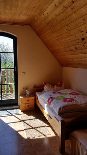 Postel nebo postele na pokoji v ubytování Ferienhaus Stolle