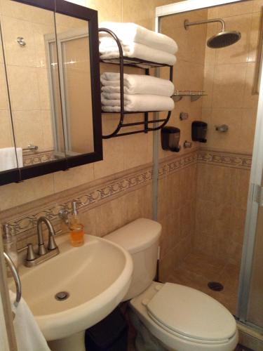 Bilik mandi di Hermoso Depto por UACH II Con Terraza y linda vista
