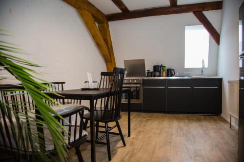 Kuchyň nebo kuchyňský kout v ubytování Green Spirit Hotel