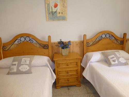 Tempat tidur dalam kamar di Casa Paco