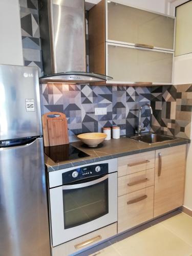 Kuchyň nebo kuchyňský kout v ubytování Skiathos Gea Villas