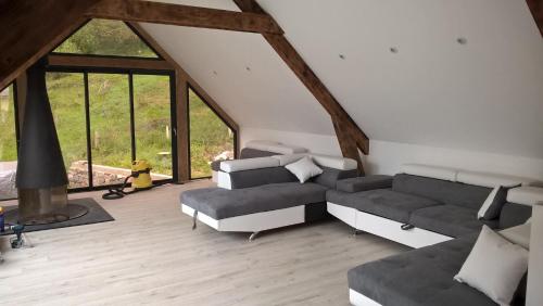 Posezení v ubytování superbe grange rénovée