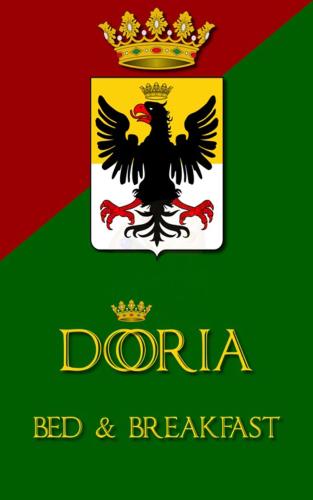 a red and green flag with a crown on it at RESIDENZA D'ORIA B&B in Foggia
