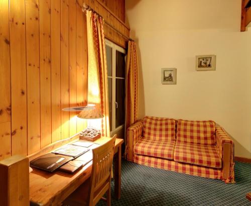 Χώρος καθιστικού στο Lautaret Lodge & Spa