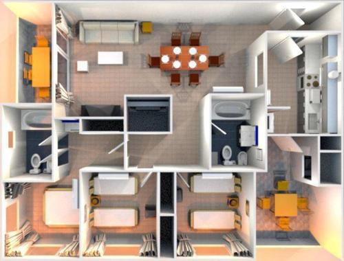 a floor plan of a small room with a room at Cariló Sul Mare in Carilo