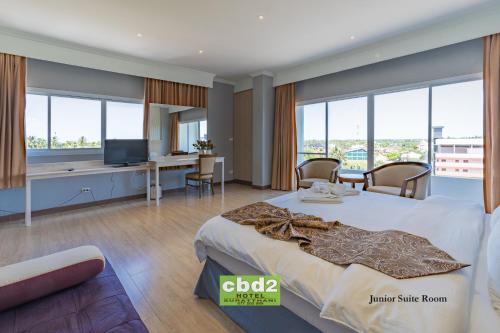 Télévision ou salle de divertissement dans l'établissement CBD 2 Hotel