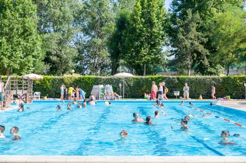 a group of people in a swimming pool at New Campsite in Cesenatico Camping Village in Cesenatico