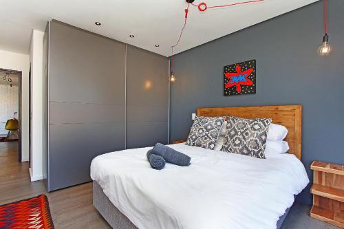 Кровать или кровати в номере Wex apartments