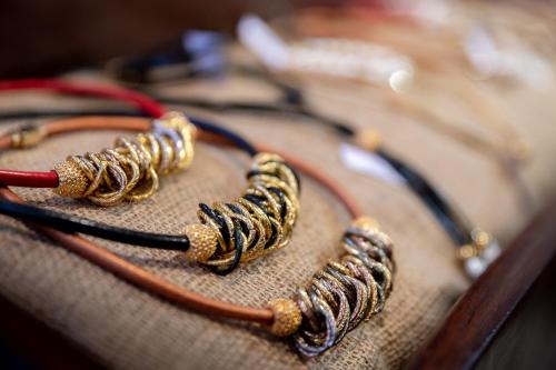 a group of bangles sitting on top of a table at Bahia del Sol Beach front Boutique Hotel in Potrero