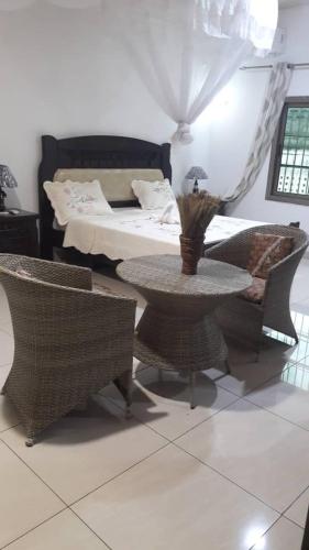 Зона вітальні в Hôtel des îles