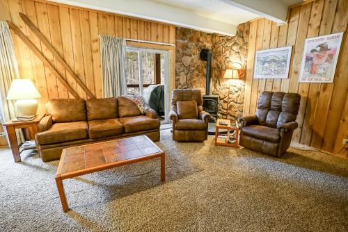 a living room with a couch and chairs and a table at Columbine North Star Condo: Close To Everything in Breckenridge