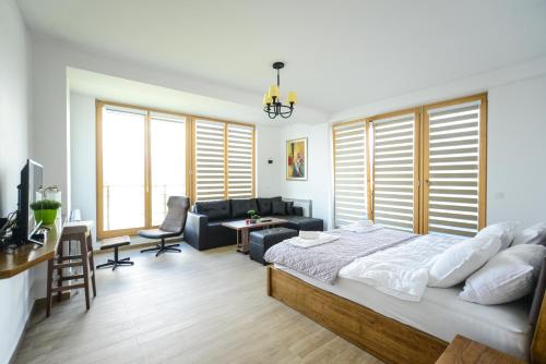 Posezení v ubytování Papa Apartments
