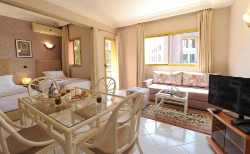 TV a/nebo společenská místnost v ubytování Appart-Hotel Amina Resort