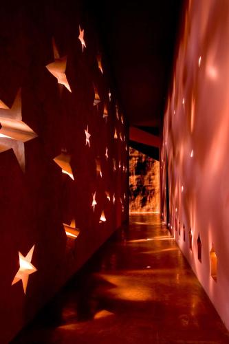 a hallway with an american flag on the wall at Hyatt Regency Hua Hin in Hua Hin